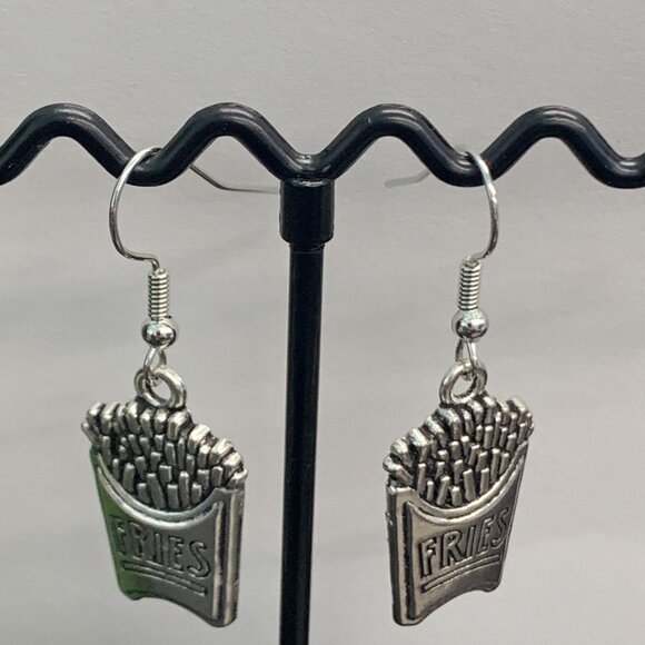 French Fry Earring, Fry Earring, Funny Food Earring, Gift Idea, Silly Earring - Picture 3 of 4